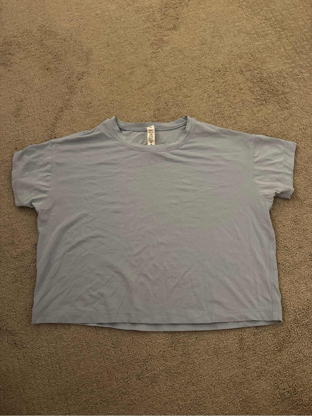 lululemon athletica Pale Blue Short Sleeve Crew Tee